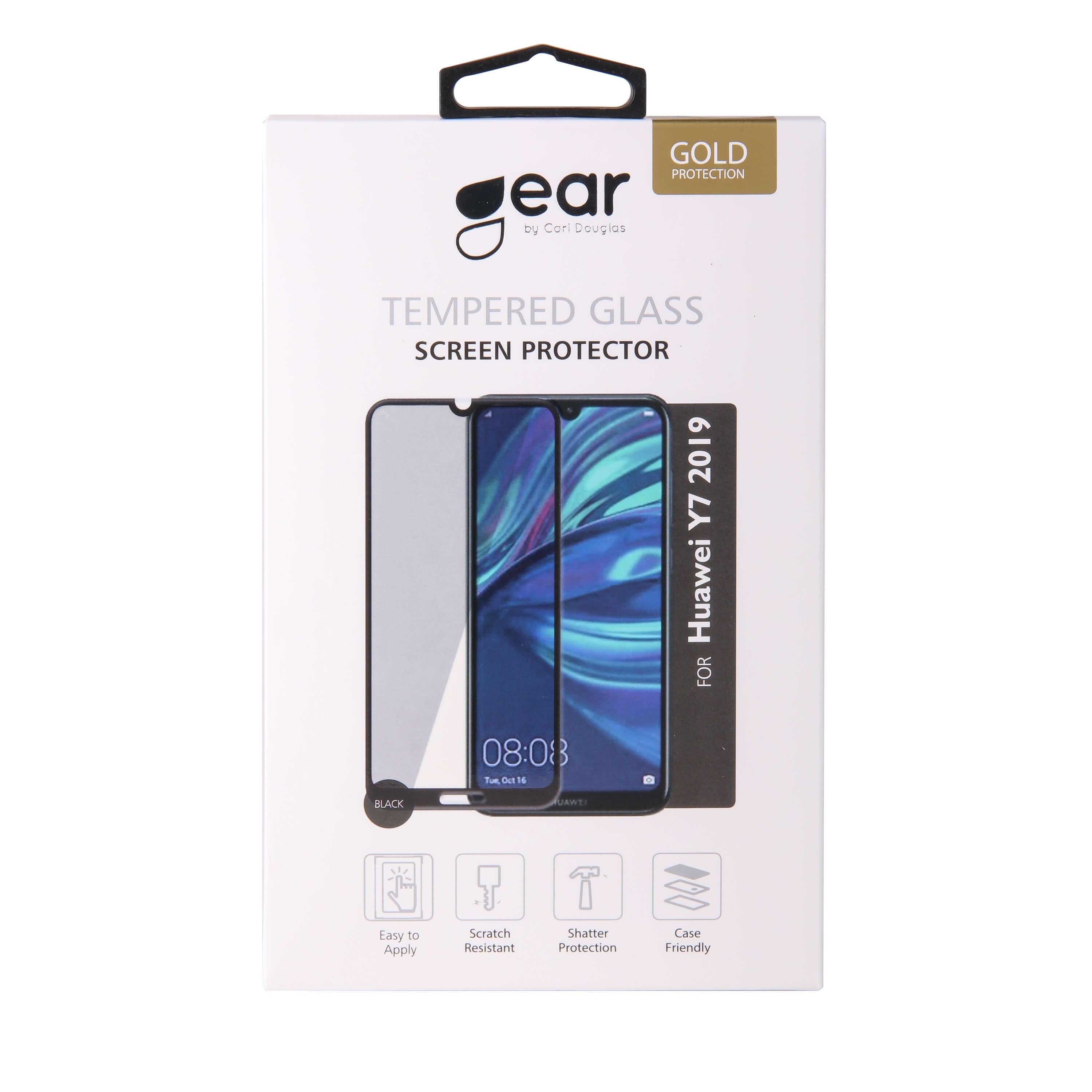 GEAR Herdet Glass 3D Full Cover Svart Huawei Y7 2019