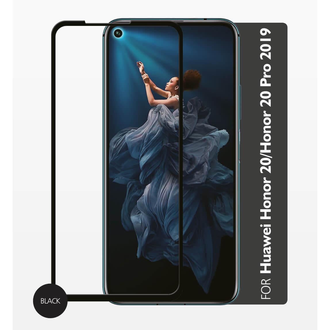 GEAR Herdet Glass 2,5D Full Cover Huawei Honor 20/20s/20pro / Nova 5T 2019
