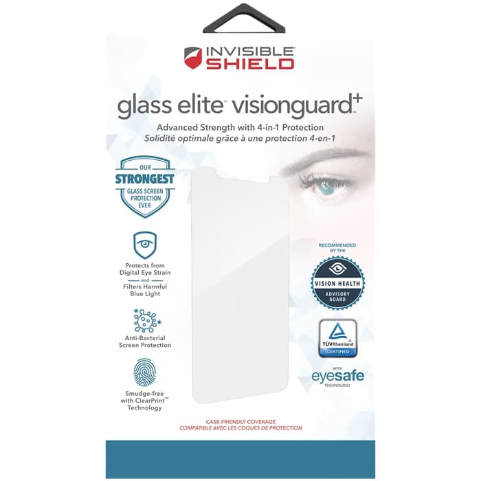 ZAGG Invisibleshield Glass Elite Visionguard Antimicrobial Screen