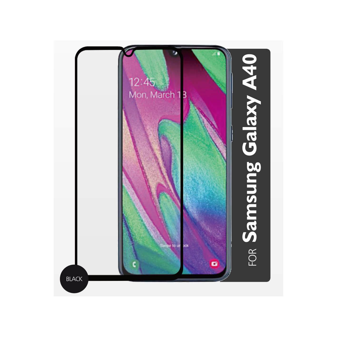 GEAR Herdet Glass 3D Full Cover Svart Samsung A40