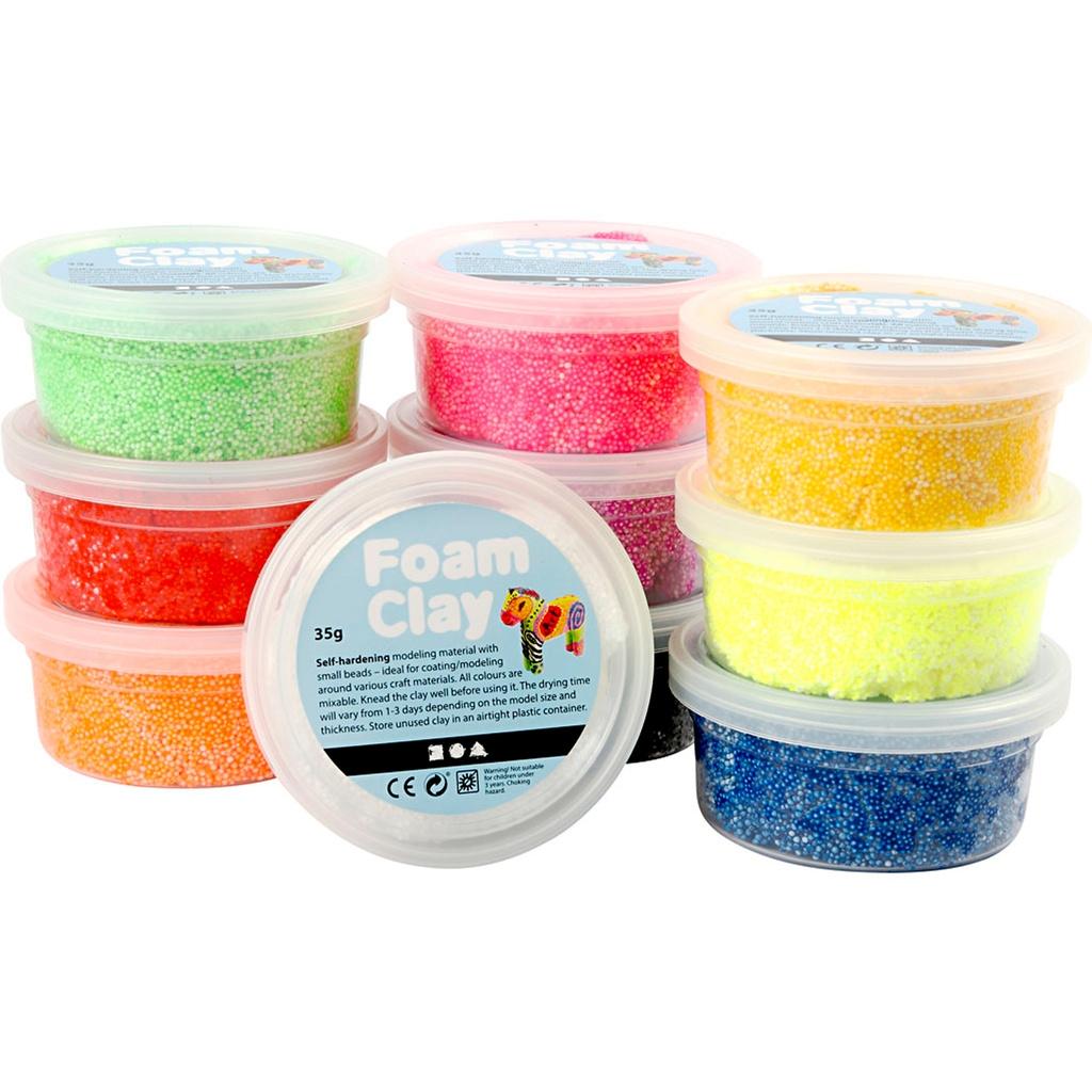 Foam Clay - Mixade Färger Basfärger 10x35g