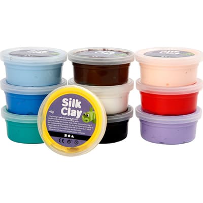 Silk Clay - Mixade Färger Basic 1 10x40g