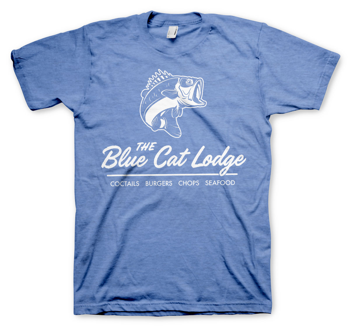 The Blue Cat Lodge T-Shirt Blue-Heather Large