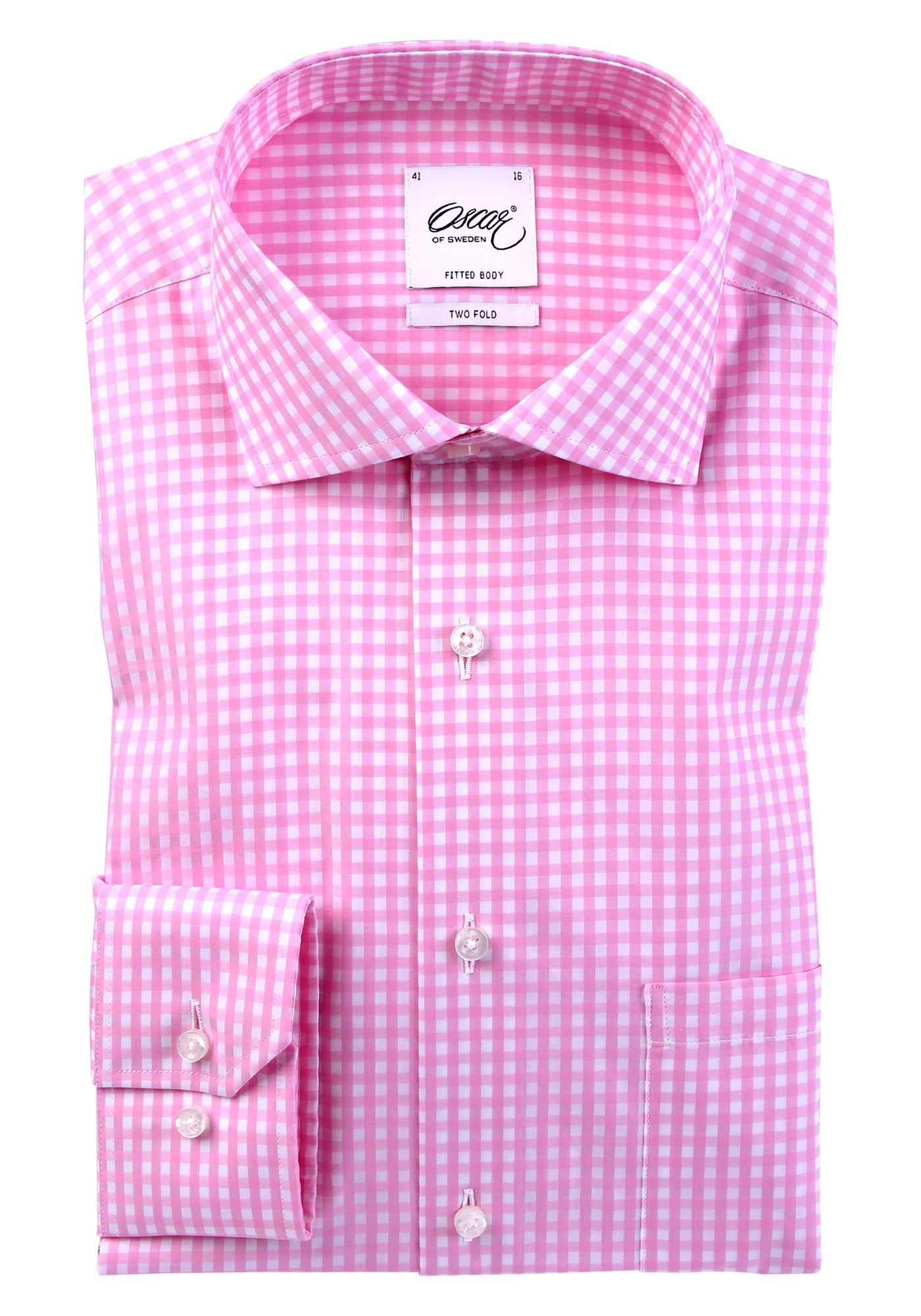Oscar of Sweden Pink Check Skjorta