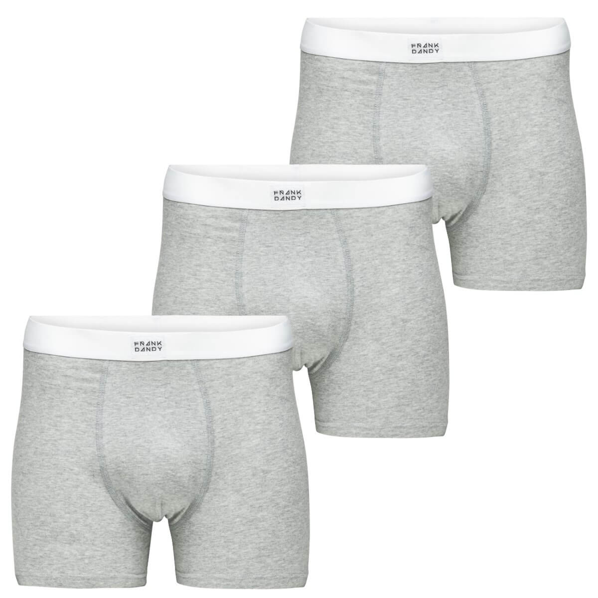 Frank Dandy 3-Pack Legend Boxer, Grey Melange
