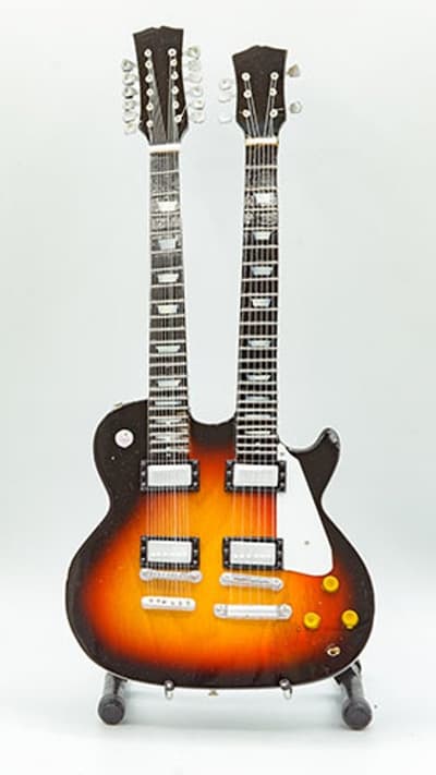 Mini guitar: The Eagles - Don Felder - Gibson Les Paul Double Neck