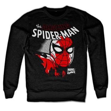 Spider-Man Close Up Sweatshirt Black XX-Large