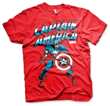 Captain America T-Shirt Red Small