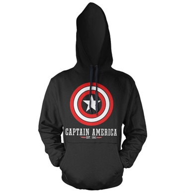Captain America Logo Hoodie Black X-Large