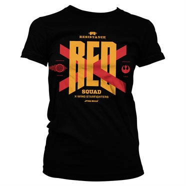 Red Squad Girly Tee Black X-Large