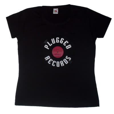 Dam tshirt: Plugged Records logo