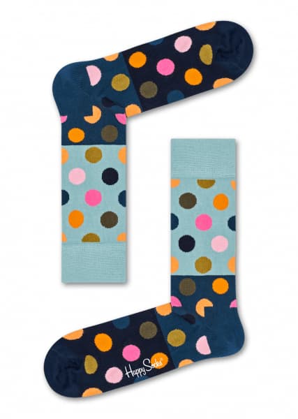 Happy Socks- 2 pair pack Big Dot Block Sock