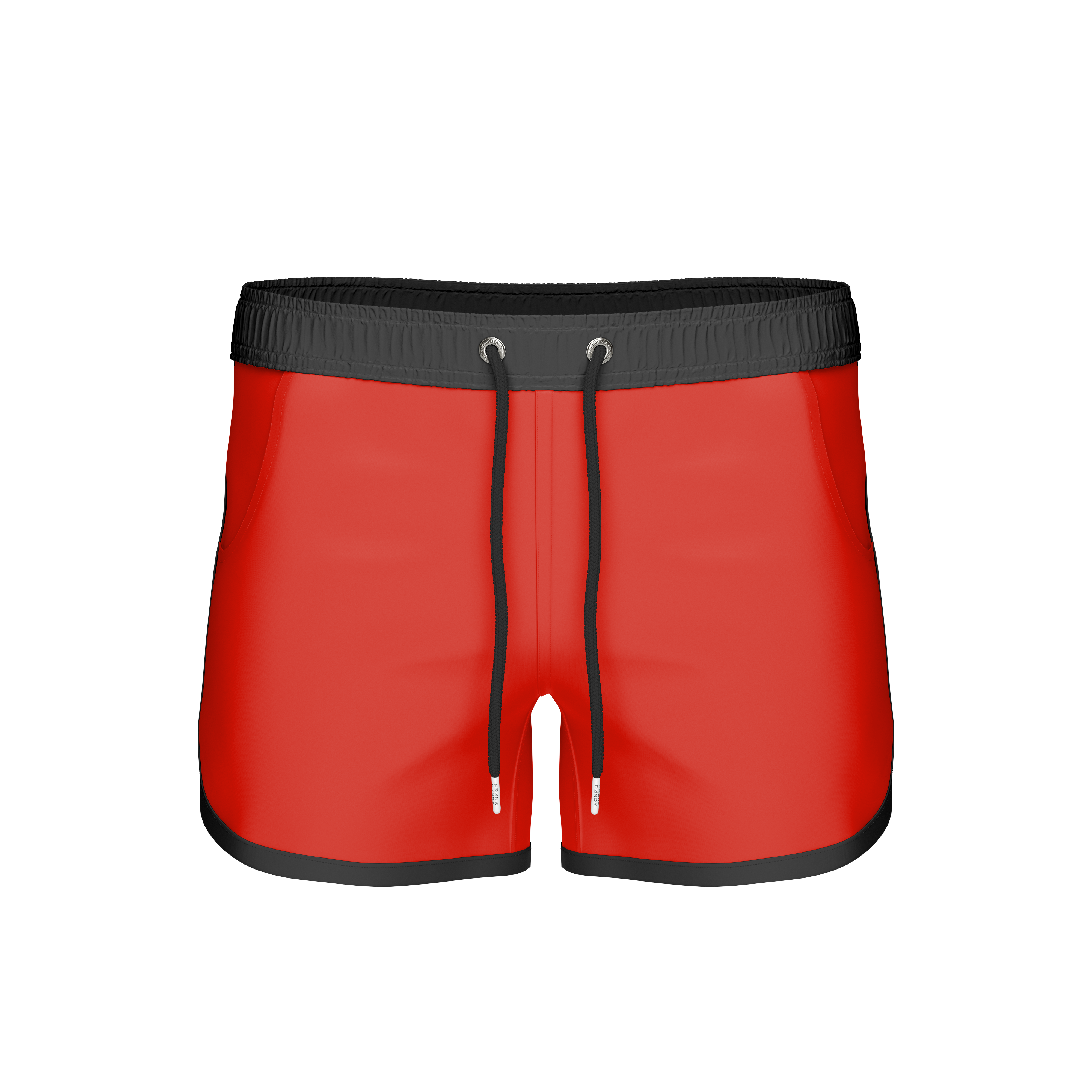 Frank Dandy St Paul - Long Bermuda Shorts, Red/Black