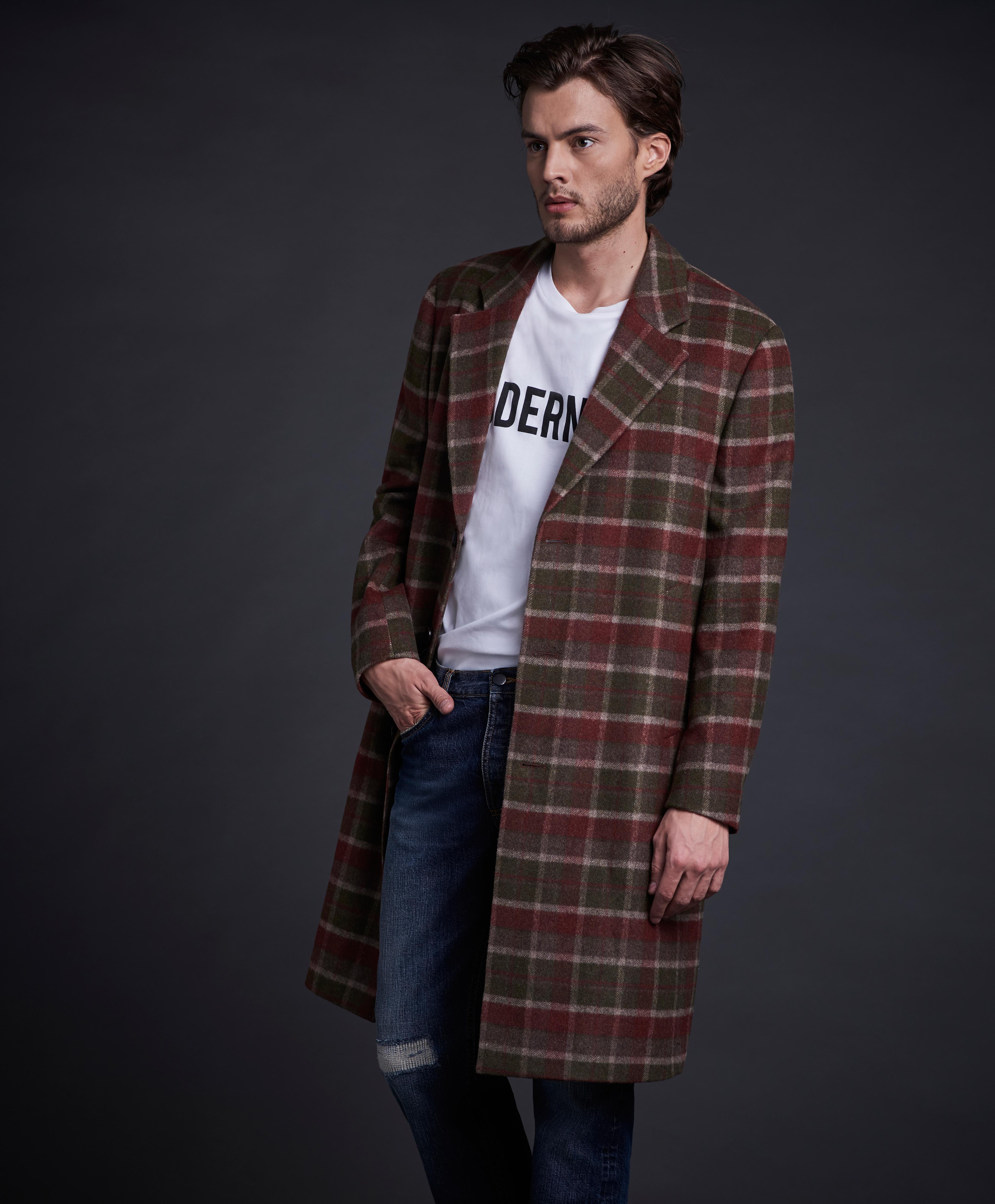 Frakk Wool Coat Plaid