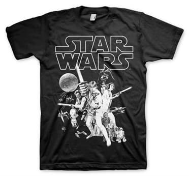 Star Wars Classic Poster T-Shirt Black Large