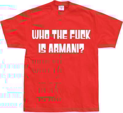 Who The Fuck Is Armani! Red Small