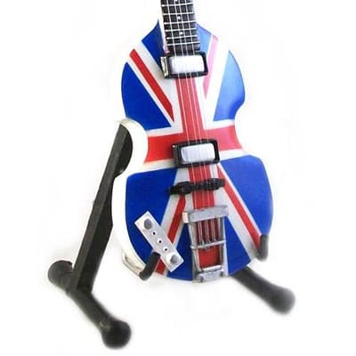 Mini guitar: Beatles - Paul McCartney - Union Jack