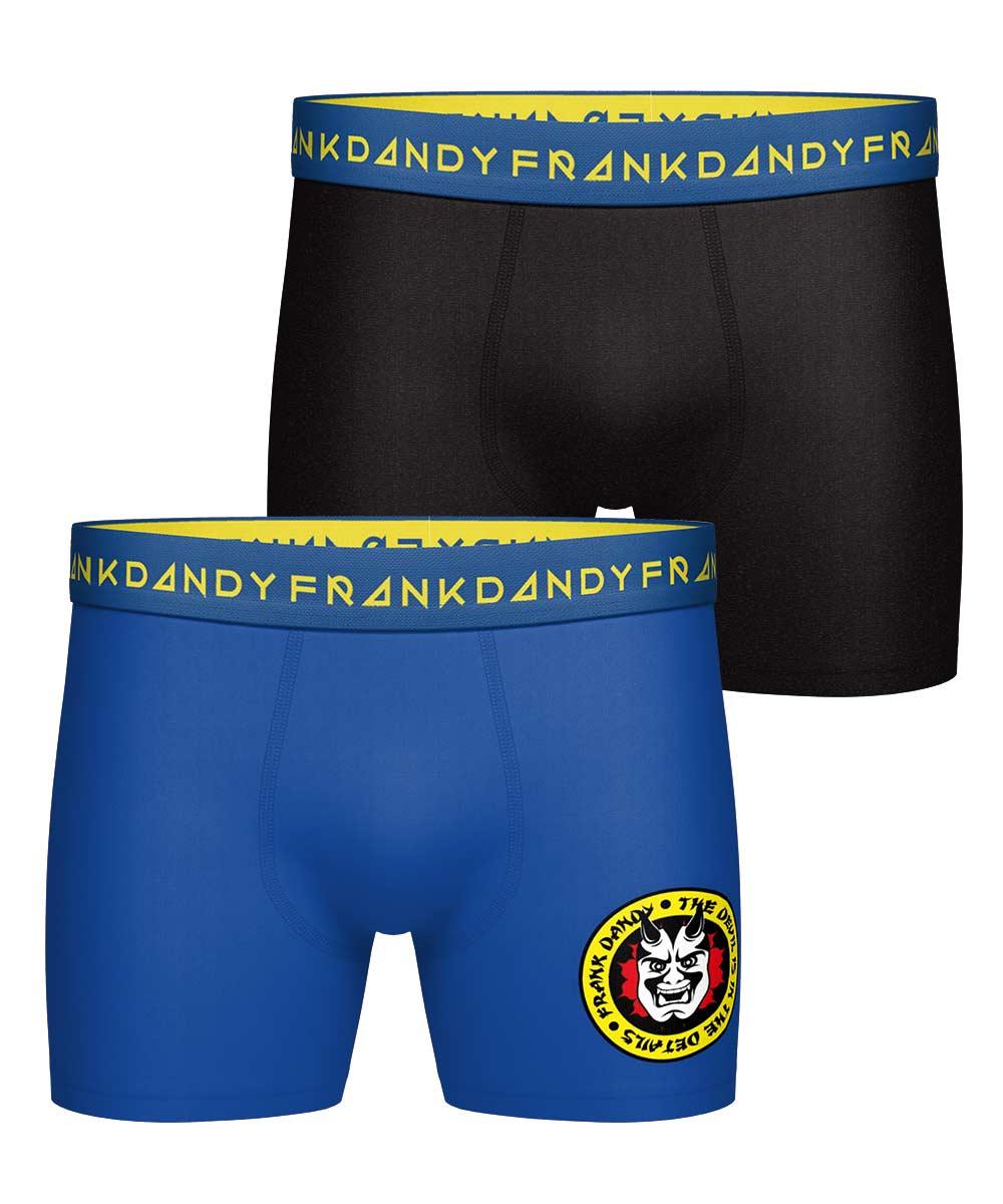 Frank Dandy 2-Pack Devil Detail Boxer, Black/Dark Blue
