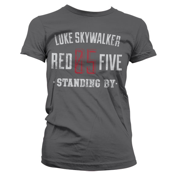 Red 5 Standing By Girly T-Shirt DarkGrey Small