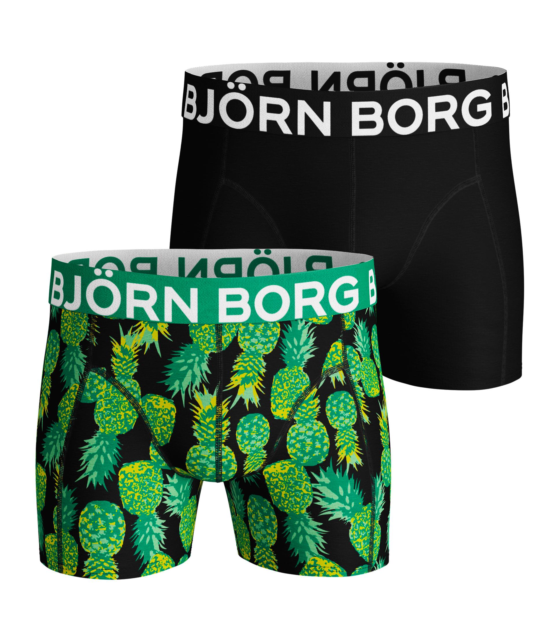 Bjorn Borg 2-Pack Palms /& Camo Print Boys Boxer Trunks Khaki//Black
