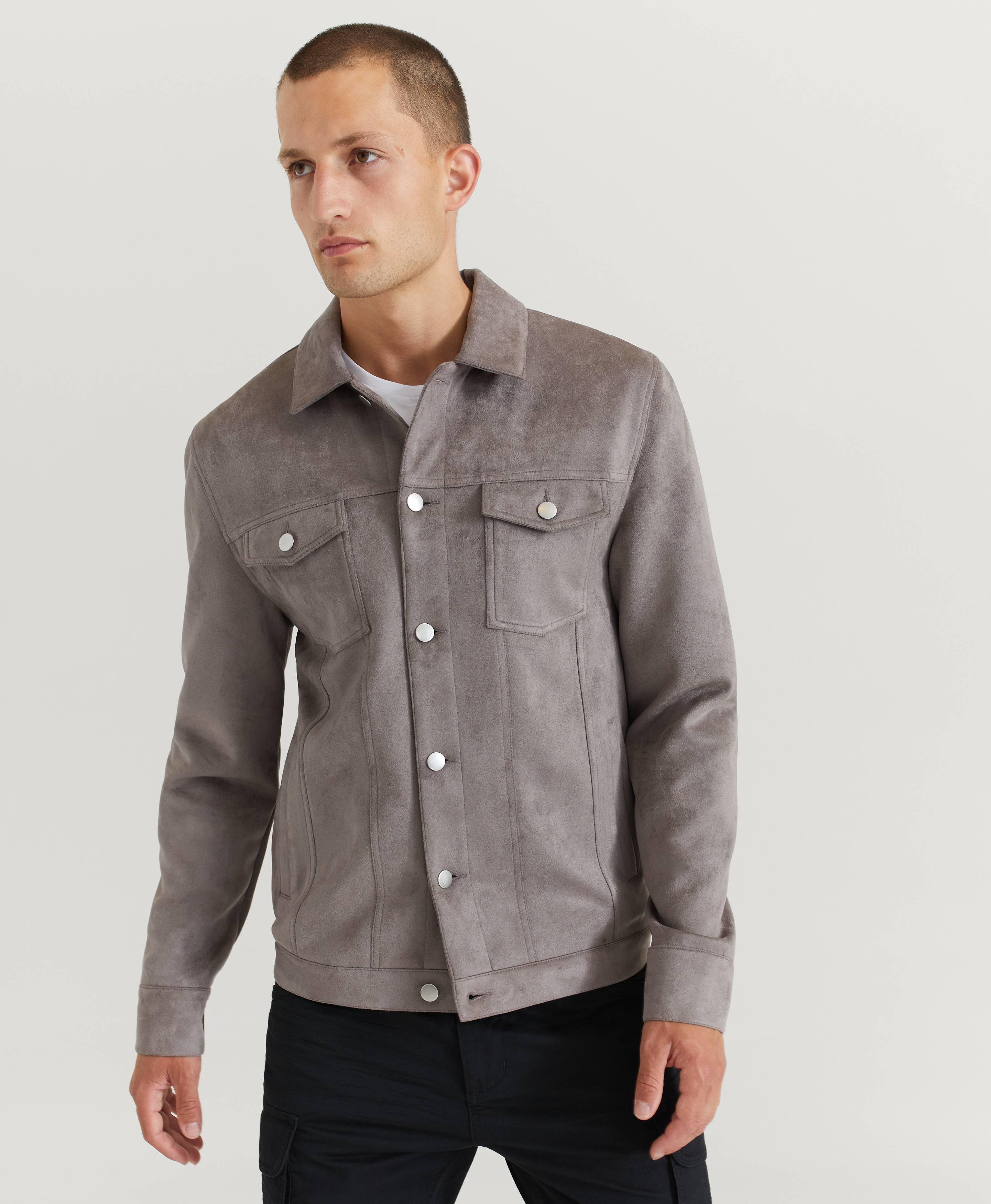 Jakke Fake Suede Trucker Jacket