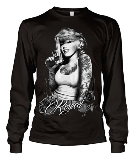 Monroe Respect Long Sleeve Tee Black XX-Large