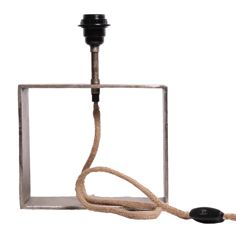 PR Home Raw Box Lampfot Råsilver 33cm
