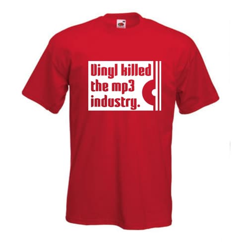 Tshirt: Vinyl Killed The Mp3 Industry (red)