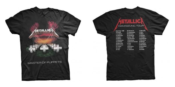 METALLICA - T-SHIRT, MOP EUROPEAN TOUR 86'