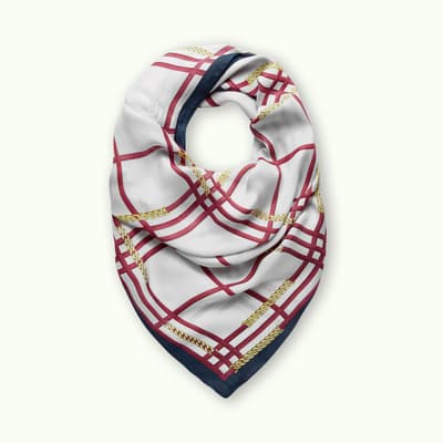 Tailor Concept Scandinavia Satin Scarf, White Huivi