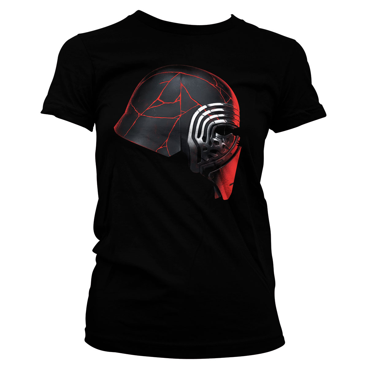 Kylo Red Helmet Girly Tee Black XX-Large