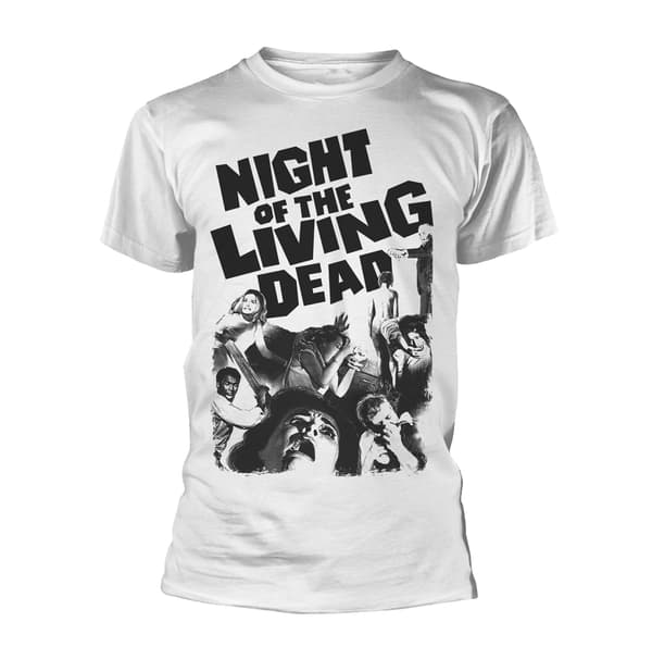 PLAN 9 - NIGHT OF THE LIVING DEAD  - T-SHIRT, NIGHT OF THE LIVING DEAD (WHITE)