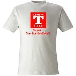 T-shirt T-röd för oss som har tänkt klart 54