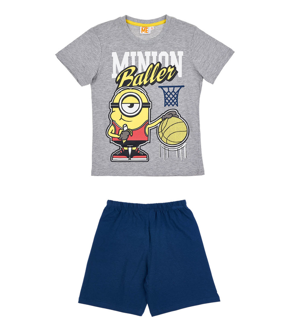 Minions Kortärmad Kortärmad Kortärmad pyjamas grå a43695 Minions Kortärmad Kortärmad Kortärmad pyjamas grå a43695