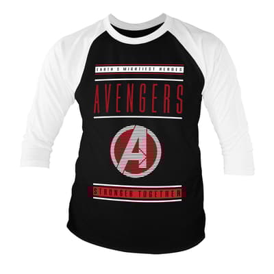 Avengers - Stronger Together Baseball 3/4 Baseball Sleeve White-Black X-Large