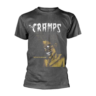 CRAMPS, THE - T-SHIRT, BAD MUSIC FOR BAD PEOPLE (VINTAGE WASH)