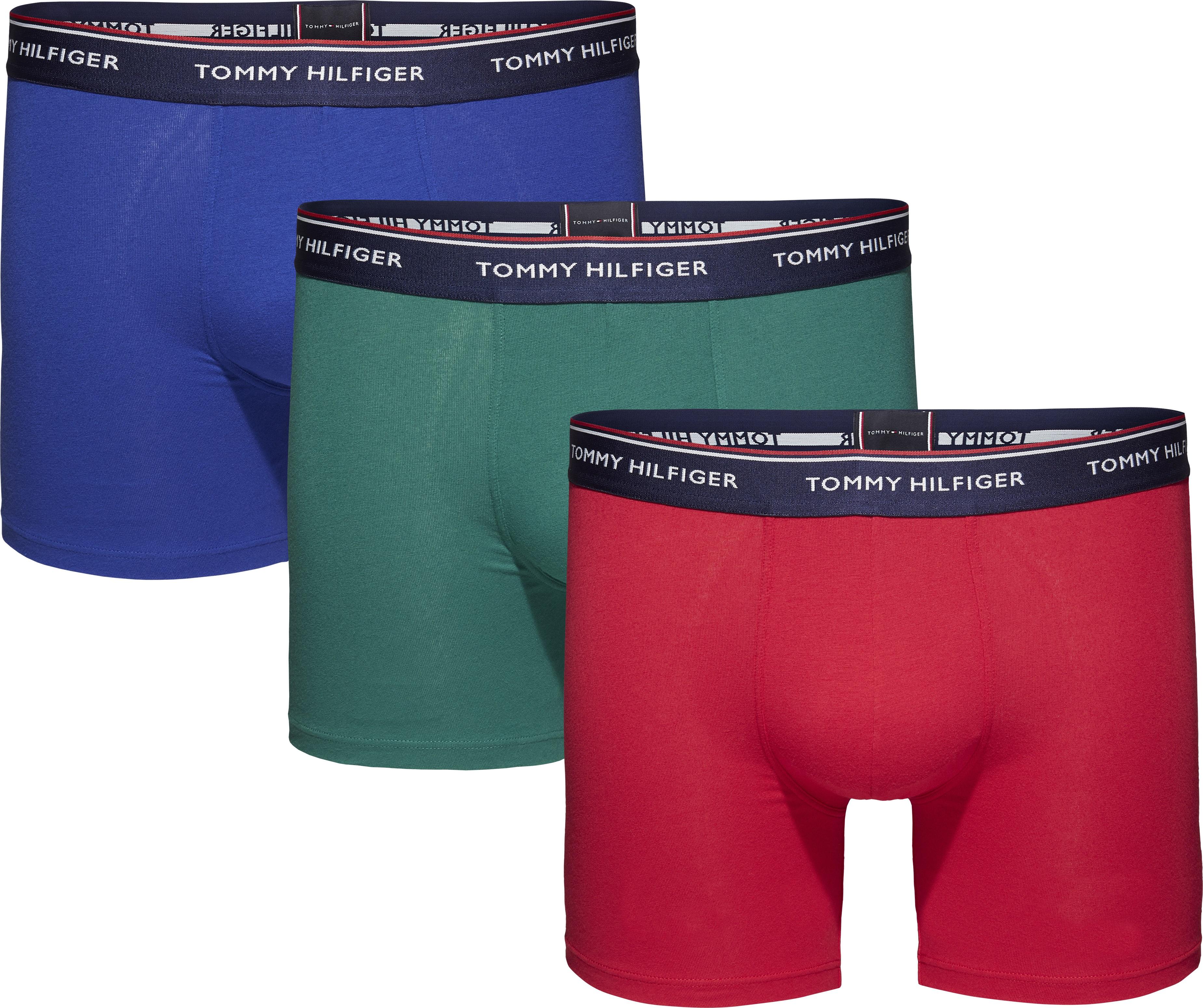 Tommy Hilfiger 3-Pack Boxer Brief, Sodalite Blue/Bayberry/Tango Red