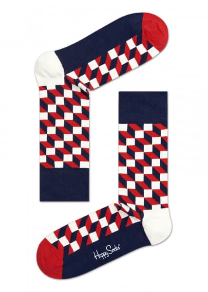 HAPPY SOCKS- 2 PAR PACK FILLED OPTIC SOCKS