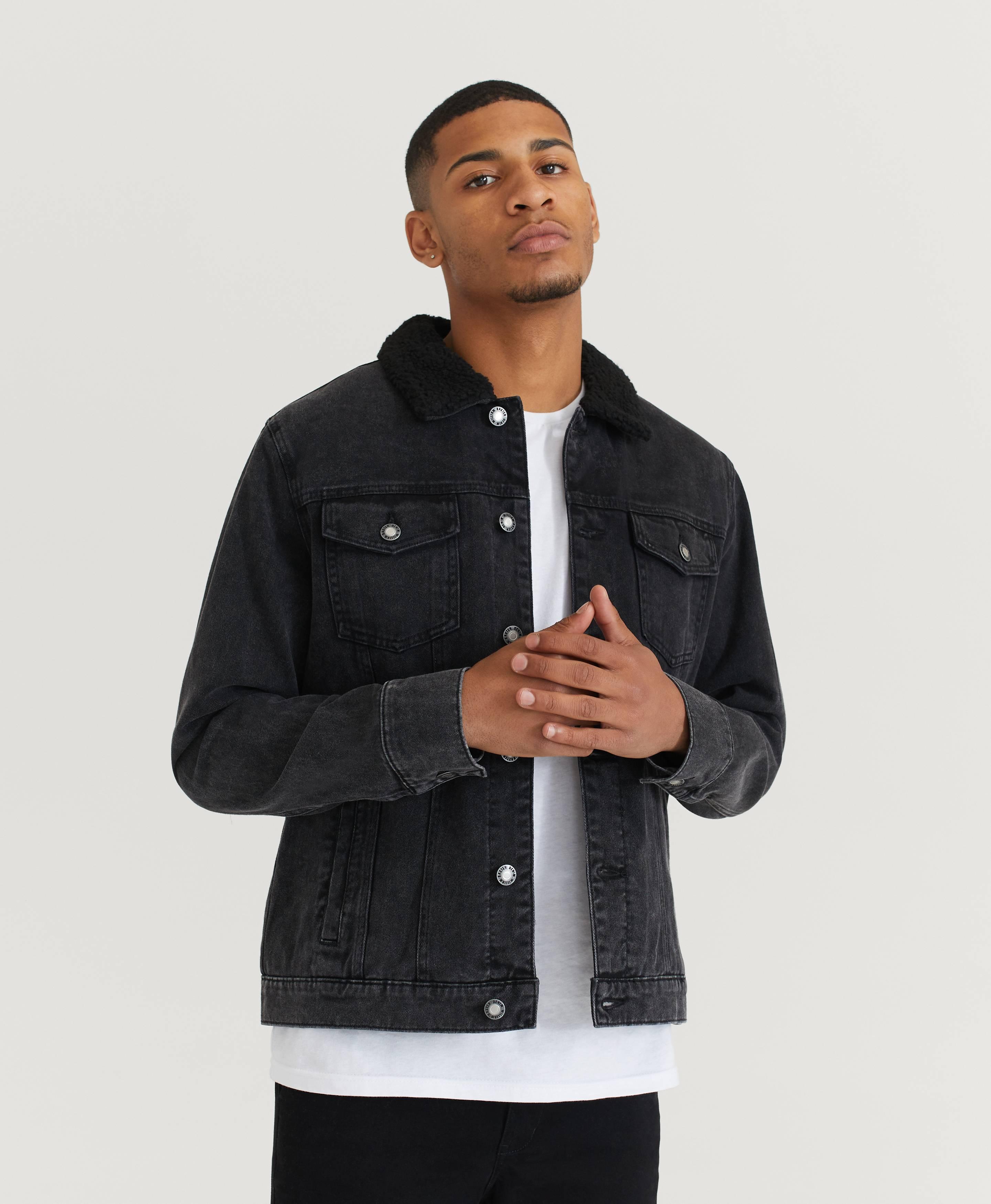Jeansjakke Sherpa Denim Jacket
