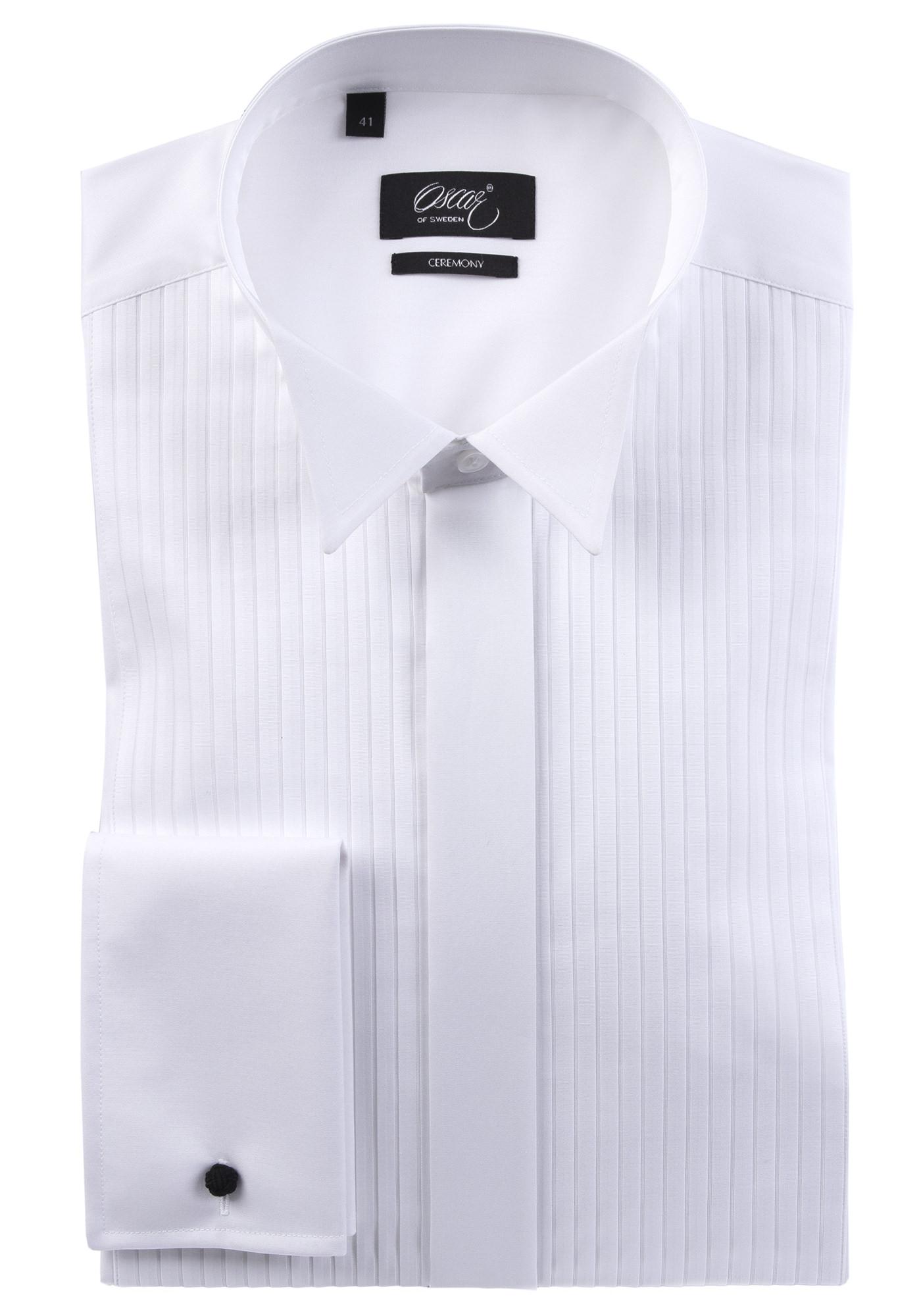 Oscar of Sweden Plain White Skjorta