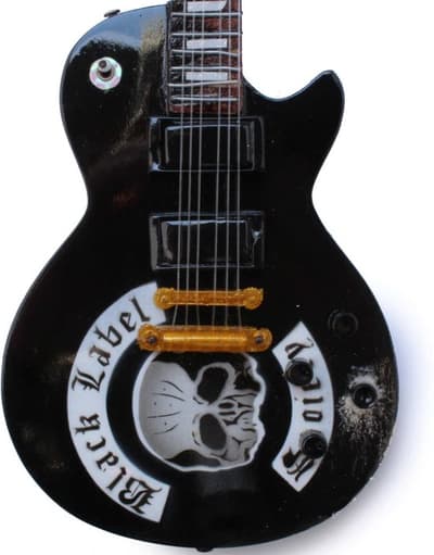 Mini guitar: Black Label Society - Zakk Wylde - Tribute Gibson Les Paul BLS