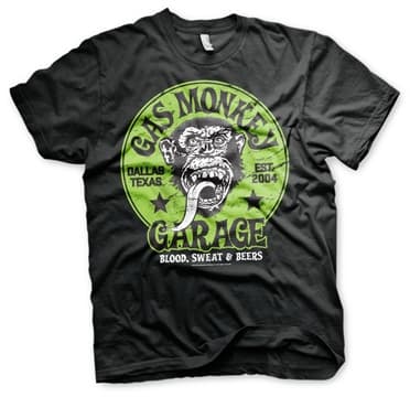 Gas Monkey Garage - Green Logo T-Shirt Black X-Large