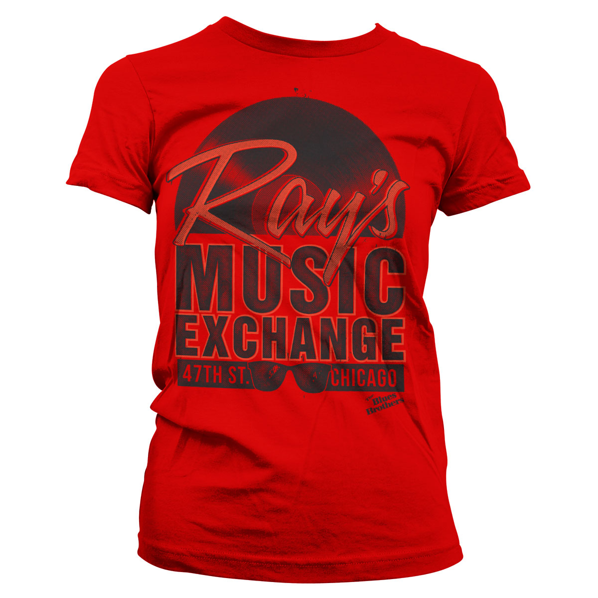 Ray's Music Exchange - Blues Brothers Girly Tee Red XX-Large