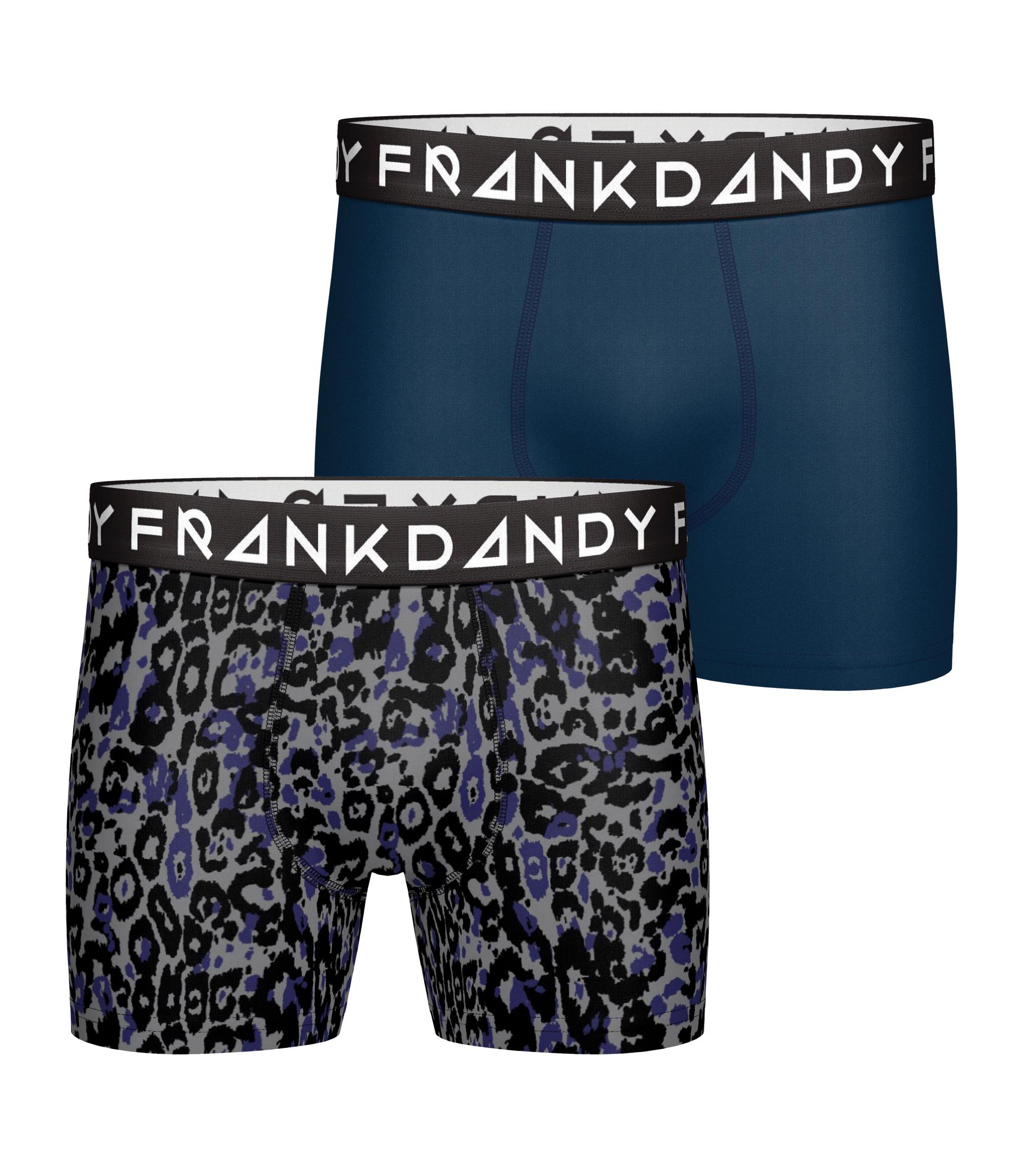 Frank Dandy 2-Pack Leo Boxer, Dark Navy/Grey