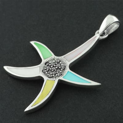 Äkta 925 Sterling Silver Halsband prydd med 13st CZ Kristaller