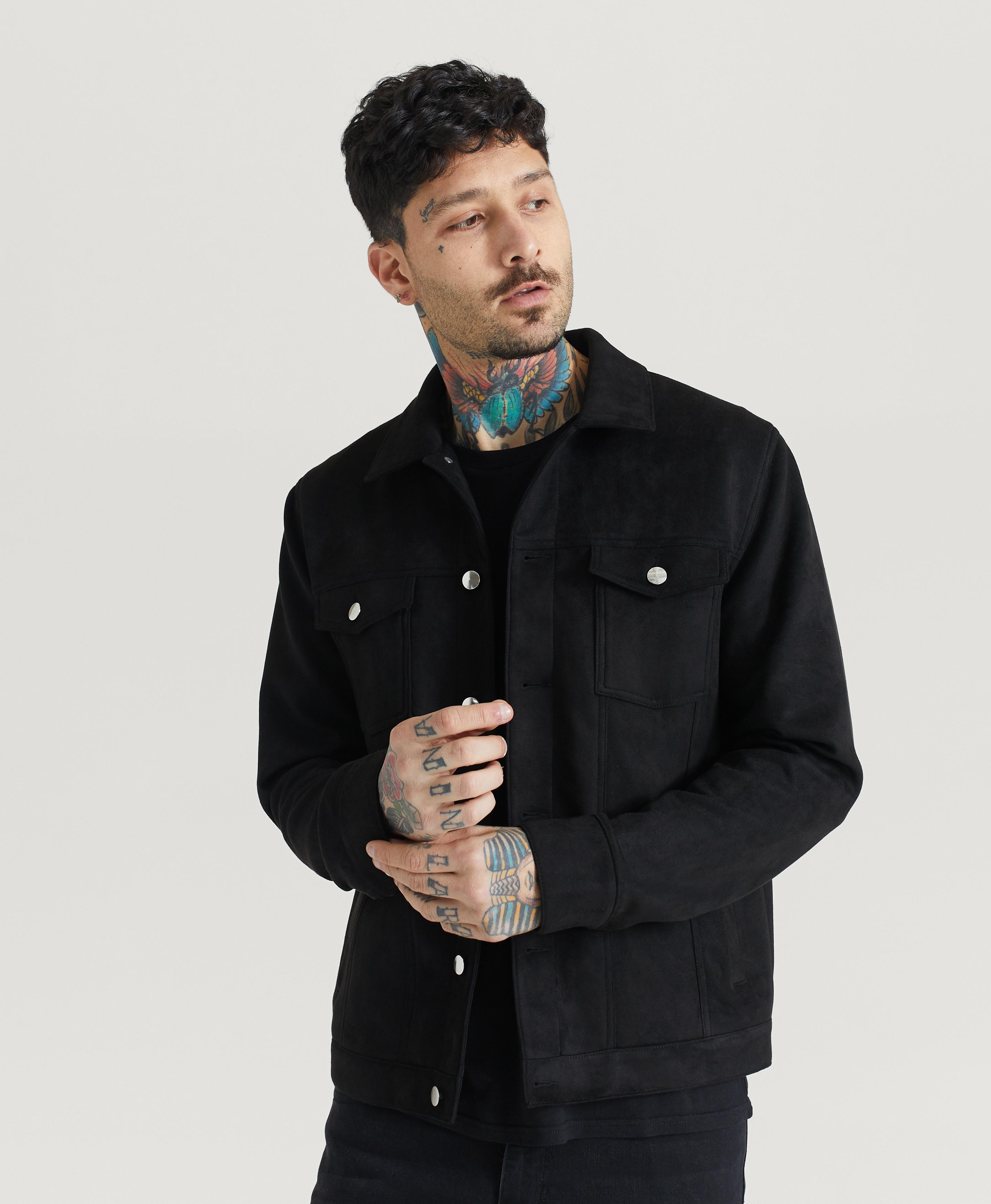 Jakke Fake Suede Trucker Jacket