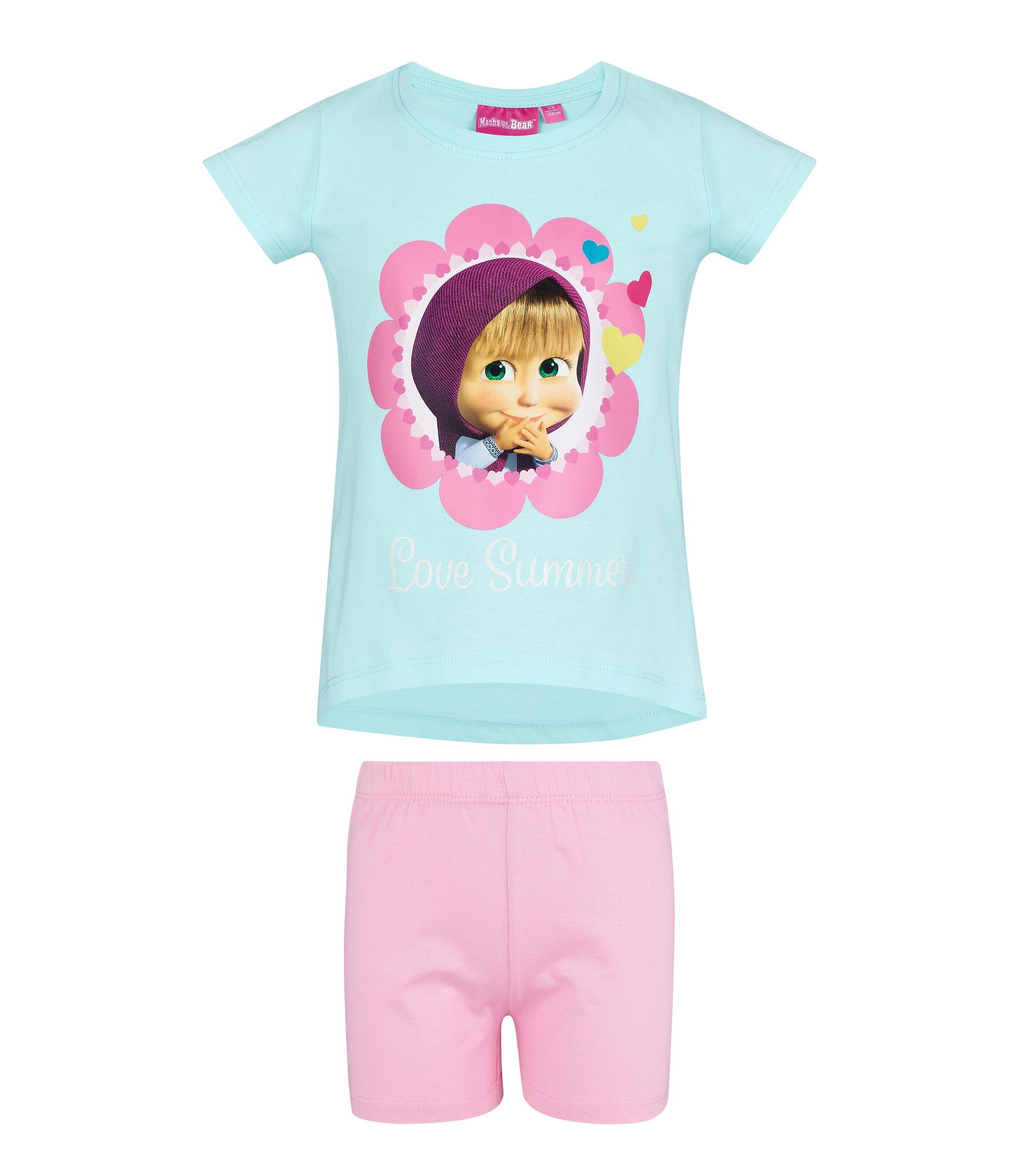 Masha and The Bear Kortärmad pyjamas turkos Masha Masha Masha and The Bear Kortärmad pyjamas turkos aa00c4