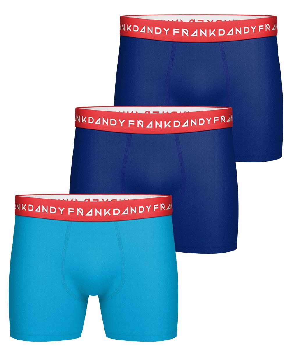 Frank Dandy 3-Pack Seasonal Boxer, Dark Blue/Dark Blue/Blue Sky