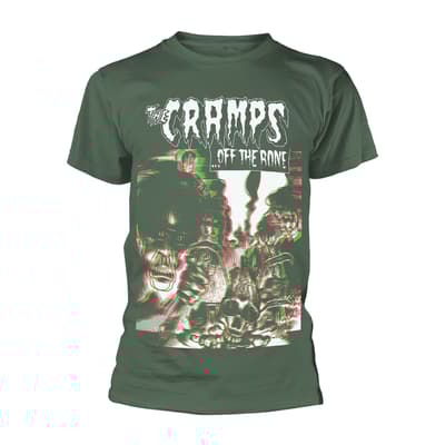 CRAMPS, THE - T-SHIRT, OFF THE BONE (GREEN)
