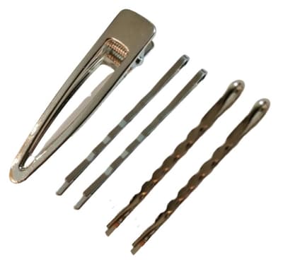 5 Pack Hårset Harnålar & Hårklämma